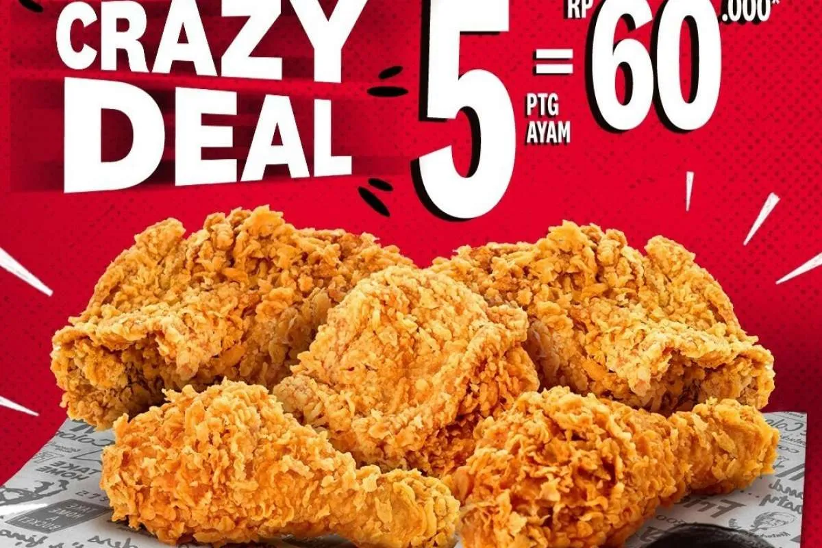 Promo KFC 29 Februari 2024: Gratis Super Besar, Diskon Crazy Deal 5 Ayam