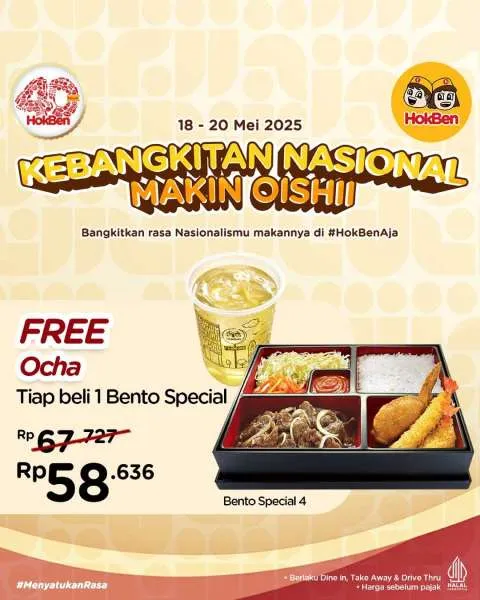 Promo Hokben Kebangkitan Nasional Free Ocha