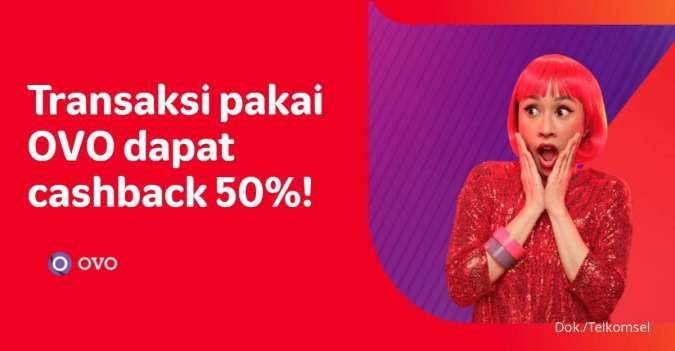 Promo Telkomsel dan OVO Juni 2022, Beli Pulsa Dapat Cashback 50%