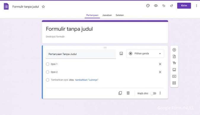 Cara Membuat Google Form di HP dengan Klik Forms.google.com 