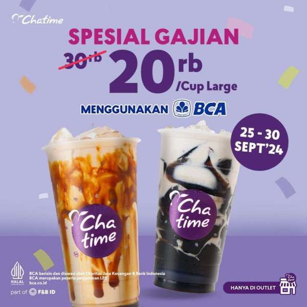 Promo Chatime Payday September 2024 dengan BCA