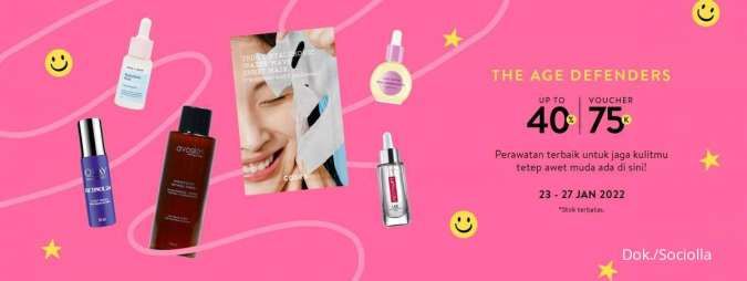 Promo Skincare Anti-Aging di Sociolla Diskon hingga 40%, Cek Selengkapnya di Sini!