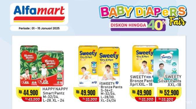 Promo Alfamart Baby & Kids Fair 1-15 Januari 2025, Diapers Diskon hingga 40%