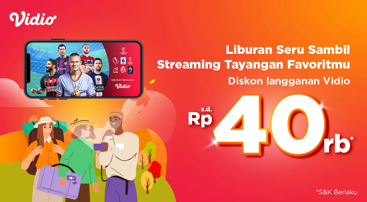 Dapatkan Voucher Langganan Vidio di PegiPegi dengan Minimal Transaksi Rp 400.000