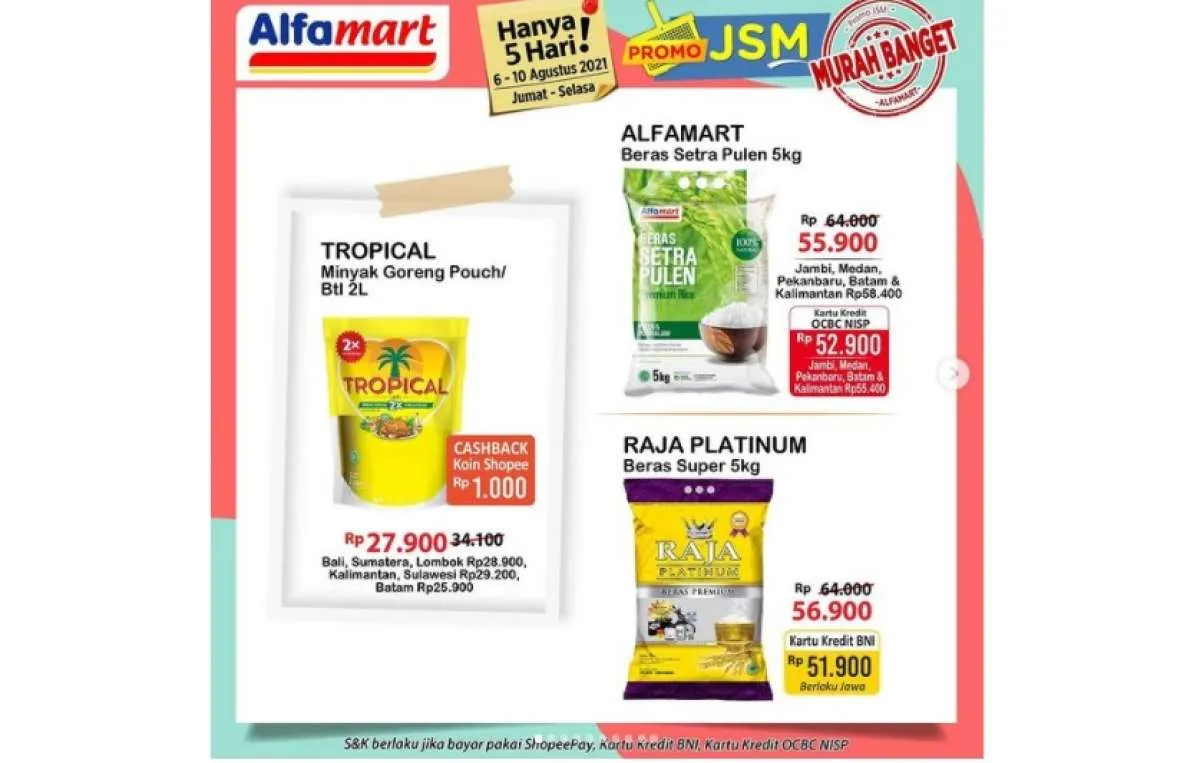 Promo JSM Alfamart 6-10 Agustus 2021, diskonan Hari Kemerdekaan! 