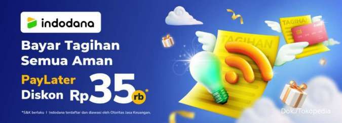Promo Indodana di Tokopedia Februari 2022, Bayar Tagihan Diskon Rp 35.000!
