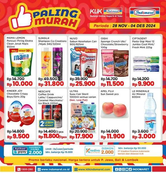 Promo Indomaret 28 November-4 Desember 2024 Paling Murah