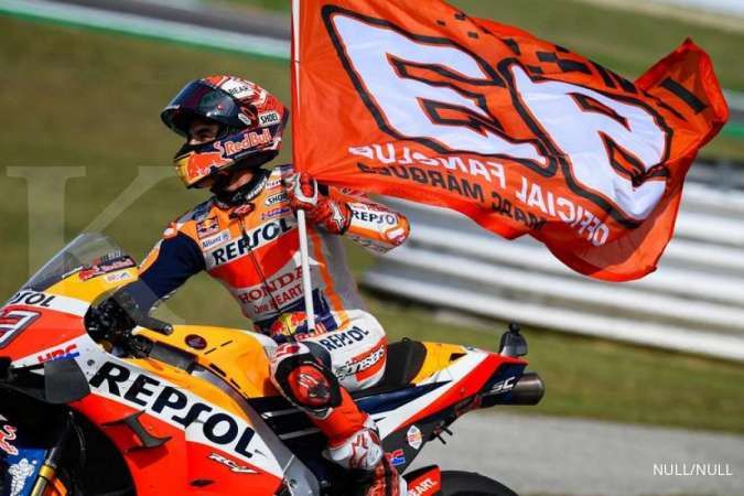 Marc Marquez memastikan gelar juara dunia di MotoGP Thailand