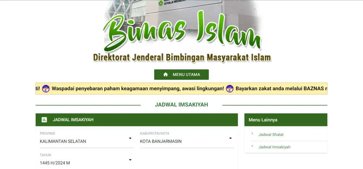 Jadwal Buka Puasa Hari Ini, Rabu (13/3) Banjarmasin Ramadan 2024 dari Kemenag