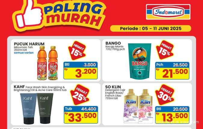 Promo Indomaret Weekend Terbaru, Kecap Bango & Deterjen So Klin Spesial Paling Murah