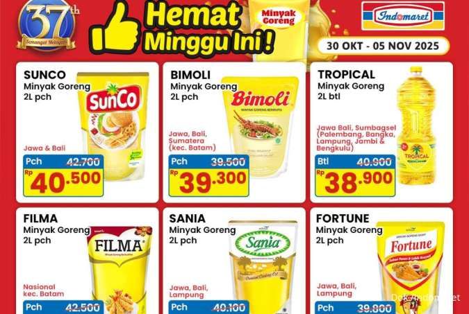 Promo Minyak Goreng Indomaret 30 Oktober-5 November 2025, Harga Mulai Rp 30.800