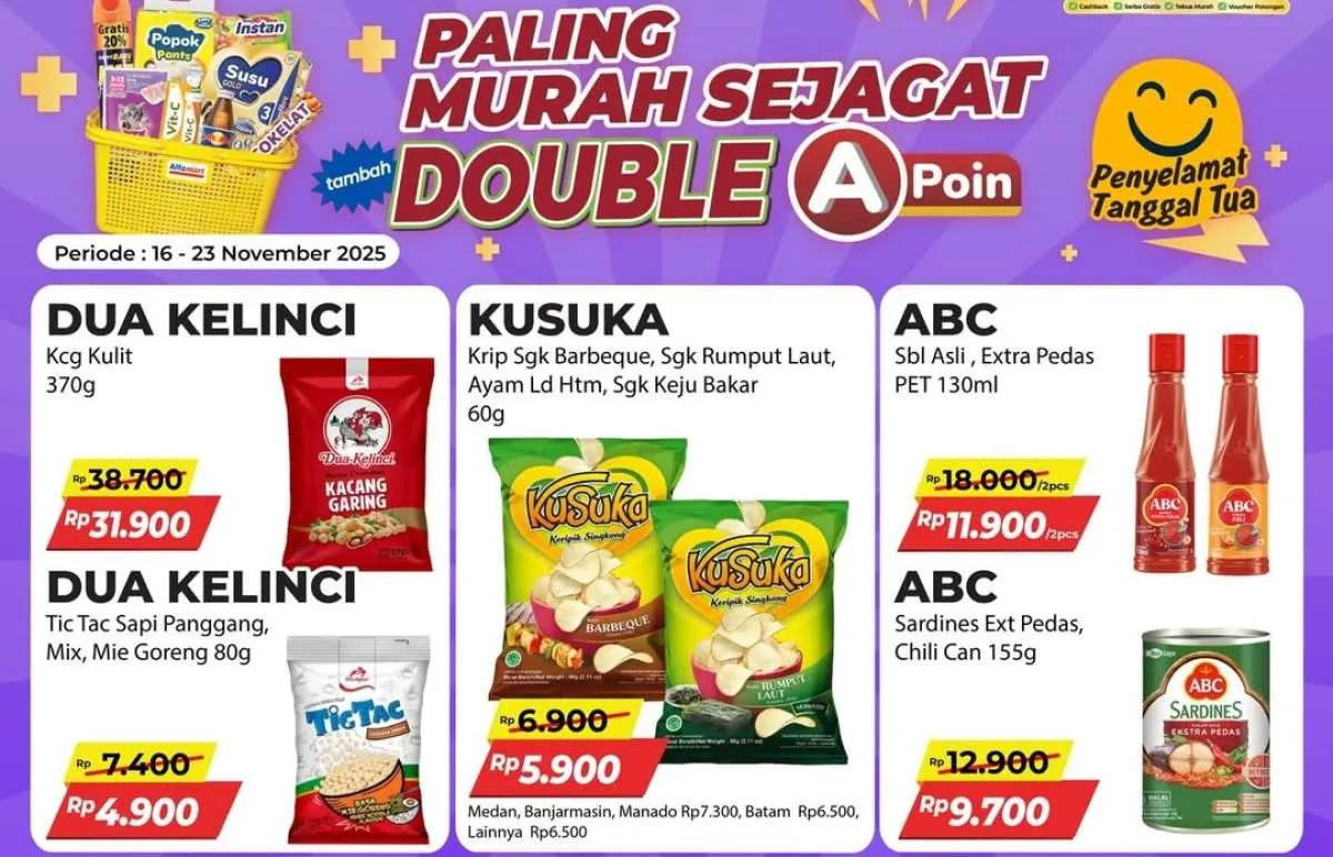 Promo Alfamart Paling Murah Sejagat 16-23 November 2025, Sarden ABC Rp 9.700