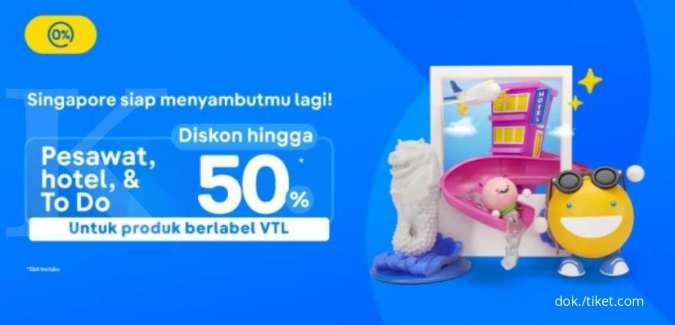 Promo Tiket.com ke Singapore! Diskon Pesawat, Hotel & To Do hingga 50% Berlabel VTL