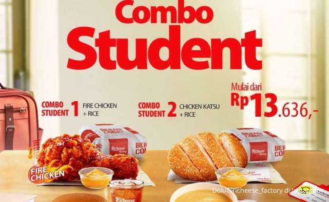 Promo Richeese Combo Student Setiap Senin-Kamis, Khusus Pelajar Mulai Rp 13.000-an