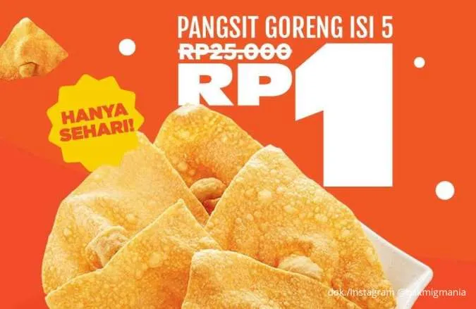 Cuma Hari Ini! Promo Bakmi GM Flash Sale ShopeeFood, Beli 5 Pangsit Goreng Cuma Rp 1