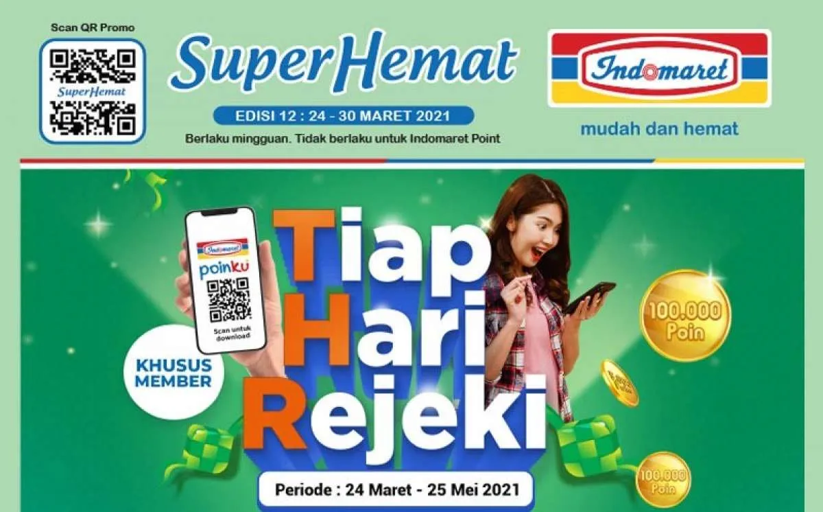 Promo Indomaret mingguan terbaru 24-30 Maret 2021, diskon rutin datang lagi!