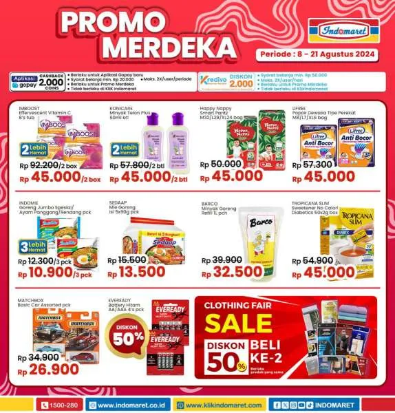 Promo Indomaret Spesial Kemerdekaan Periode 8-21 Agustus 2024