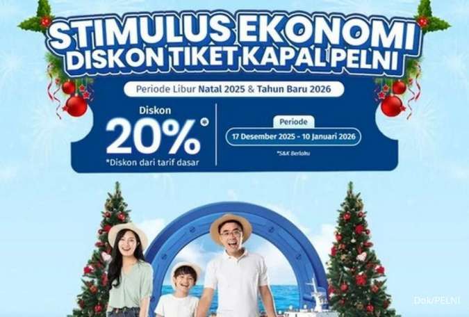 Promo Tiket Kapal PELNI Natal 2025 dan Tahun Baru 2026, Ada Diskon 20% 