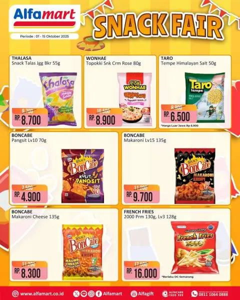 Promo Alfamart Snack Fair Periode 1-15 Oktober 2025