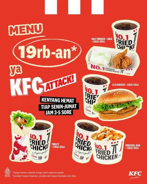 Promo KFC Attack Senin-Jumat di Bulan Agustus 2023