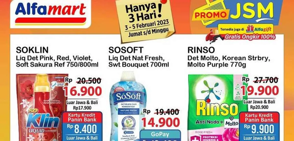 Promo JSM Alfamart Weekend Hari Ini Minggu 5 Februari 2023, Belanja Kebutuhan Harian