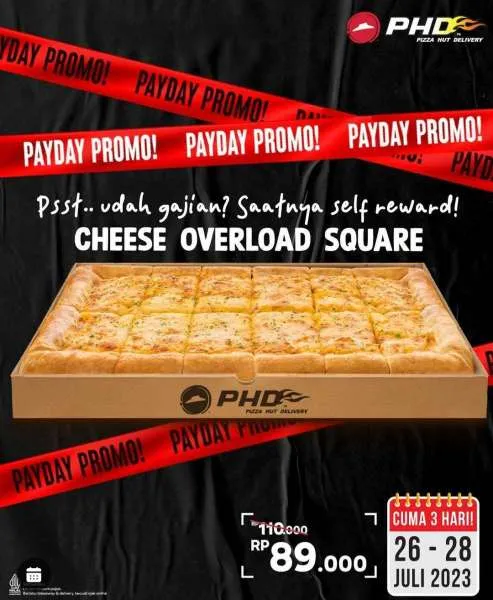 Promo PHD Payday Cheese Overload Square Pizza Harga Spesial