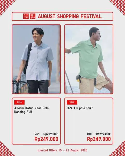 Promo Uniqlo August Shopping Festival Polo Shirt
