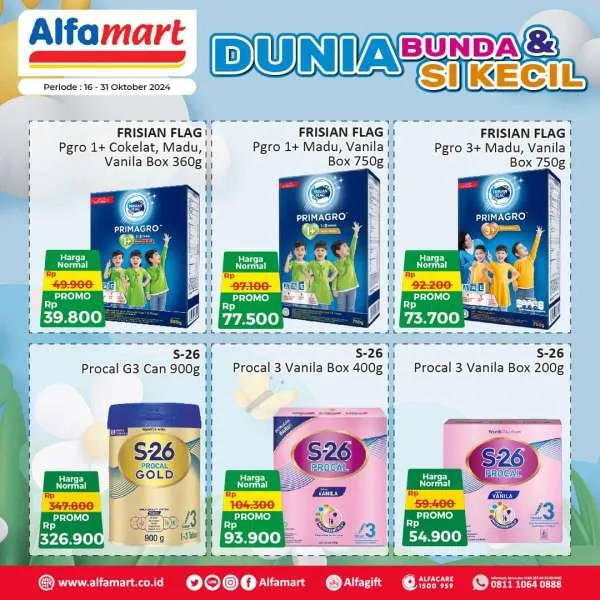 Promo Alfamart Dunia Bunda & Si Kecil Periode 16-31 Oktober 2024