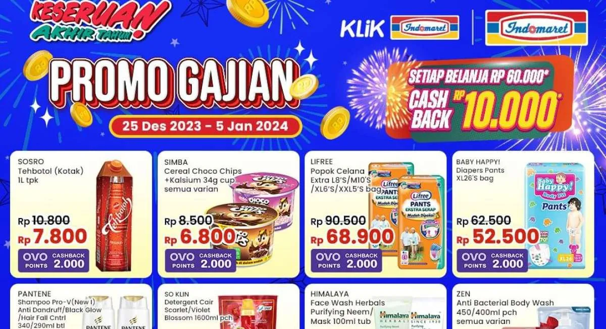 Promo Gajian Indomaret Januari 2024 Harga Hemat Mulai Rp 6.800, Segera Berakhir Besok