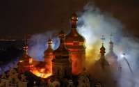 Serangan Rusia Hantam Kyiv, Biara Bersejarah Ukraina Terbakar