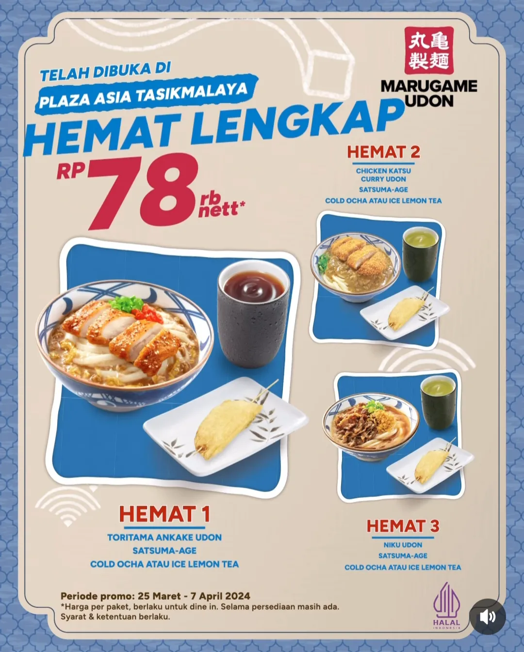 Promo Marugame Udon April 2024 di Tasikmalaya