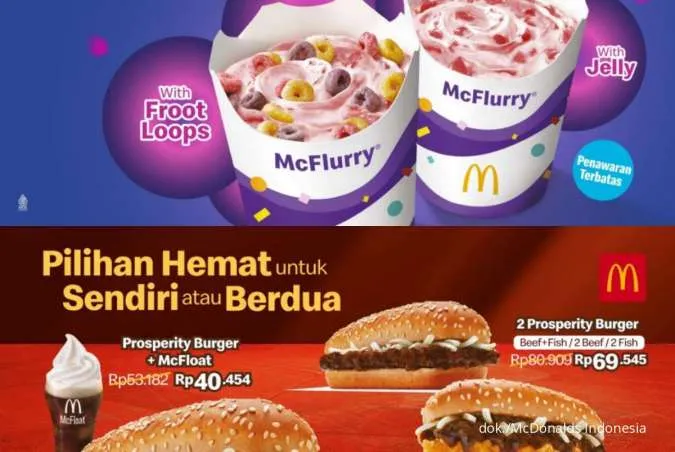 Promo McD Baru Januari-Maret 2023, Hemat Prosperity Burger dan Blackcurrant McFlurry