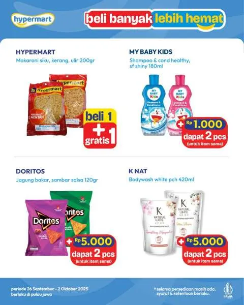 Promo Hypermart Beli Banyak Lebih Hemat Periode 26 September-2 Oktober 2025