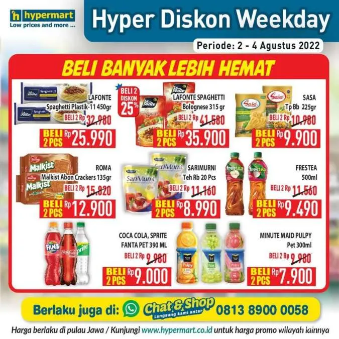 Promo Hypermart Hyper Diskon Weekday Periode 2-4 Agustus 2022