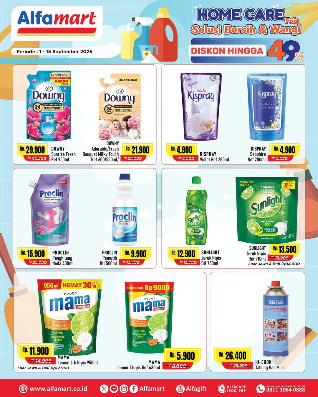 Promo Alfamart Home Care Fair Diskon s/d 49% Periode 1-15 September 2025