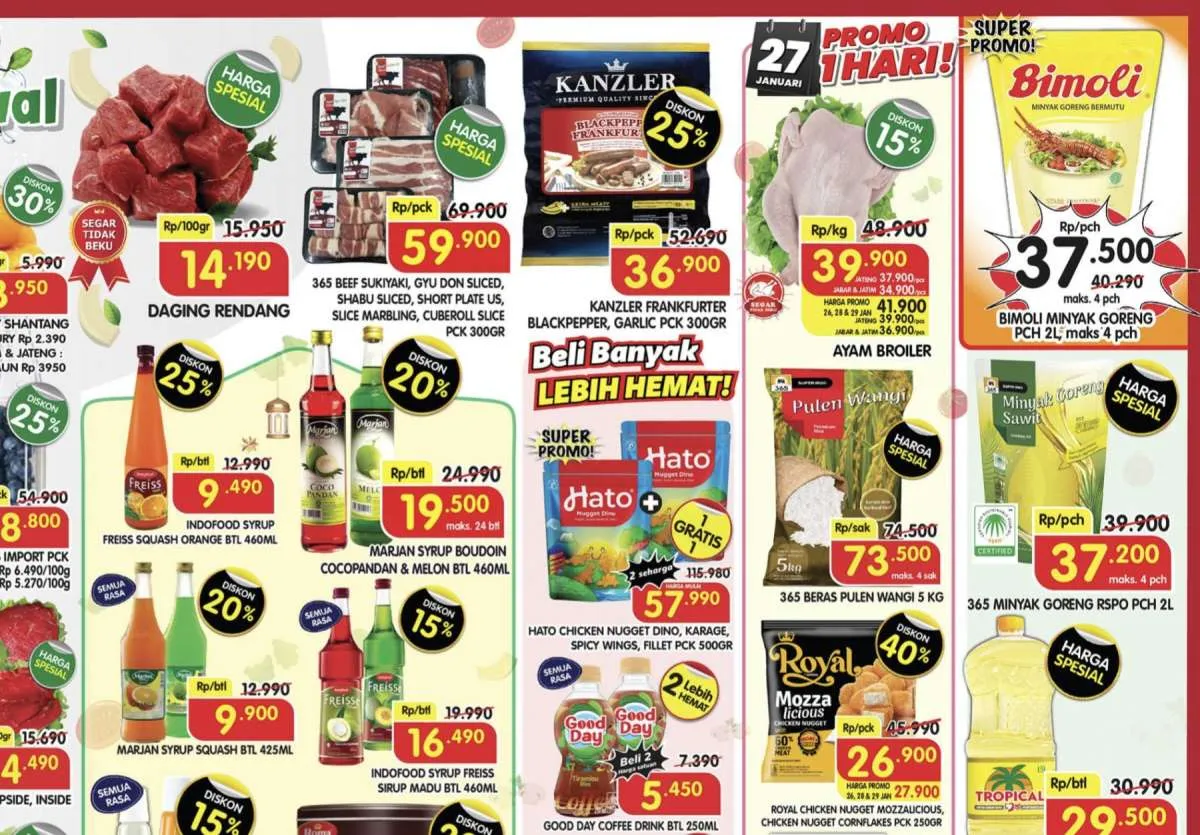Promo Superindo Hari Ini 26-29 Januari 2026, Jambu Crystal-Bawang Merah Harga Spesial