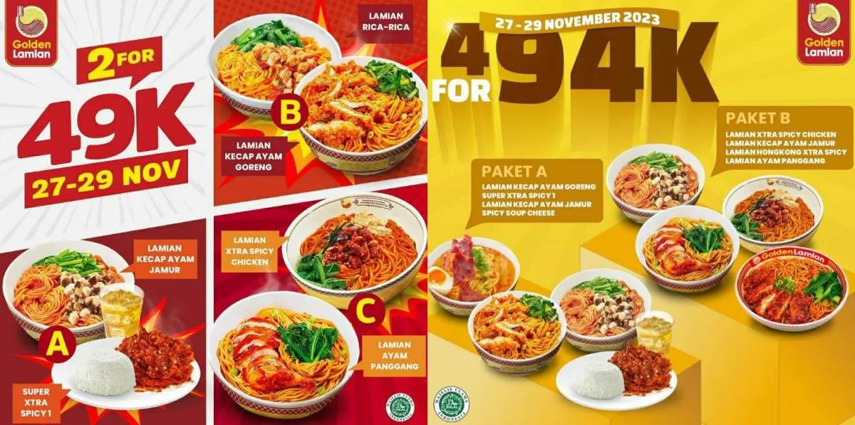 Promo Golden Lamian 27-29 Nov, Paket Hemat Mulai Rp 49.000 
