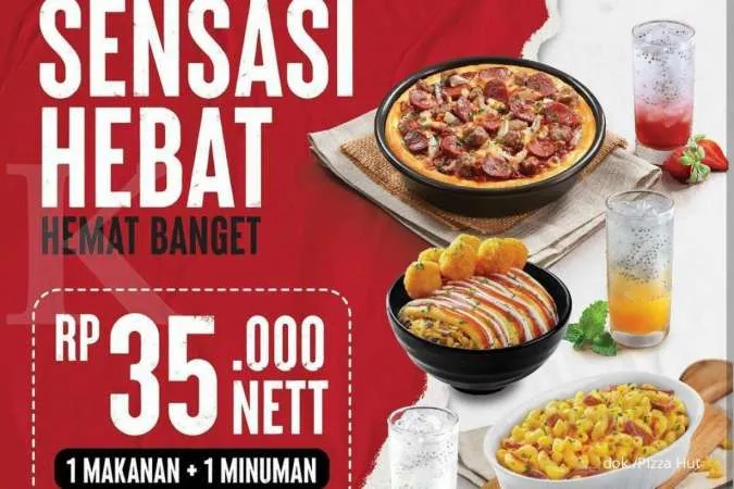 Promo Pizza Hut 2022, Paket Sensasi Hebat Dapat 1 Makanan dan Minuman Rp 35.000 nett