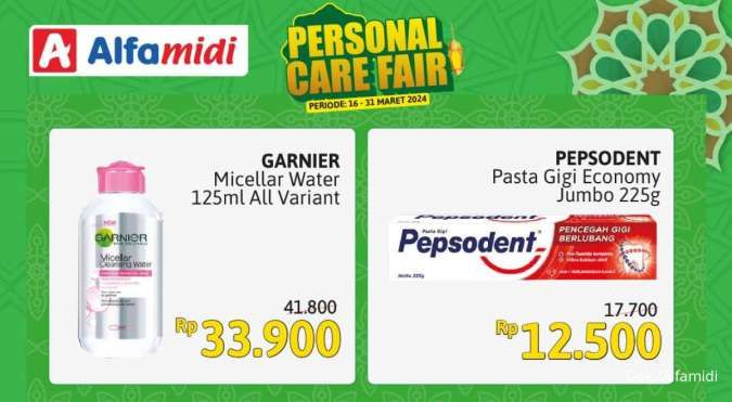 Promo Alfamidi Personal Care Fair, Micellar Water Garnier 125ml Harga Spesial