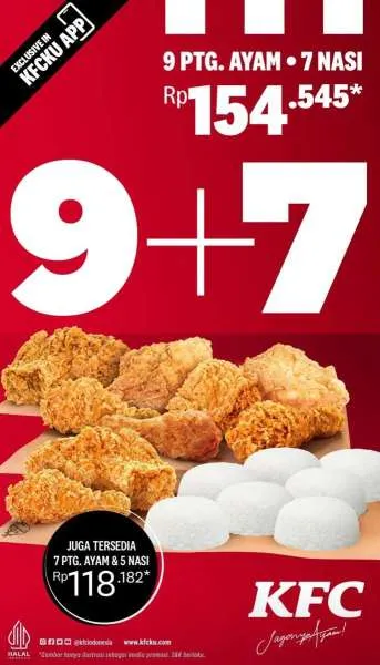 Promo KFC Terbaru April 2023 Paket Hemat 9+7