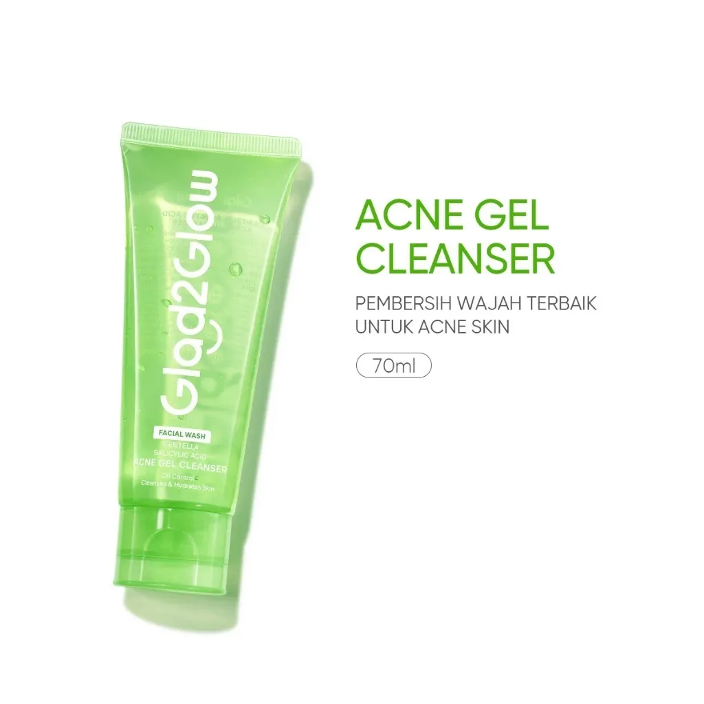 Glad2Glow Centella Salicylic Acid Acne Gel Cleanser