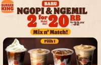 Promo Burger King Ngopi & Ngemil Mulai dari Rp 20.000-an Saja