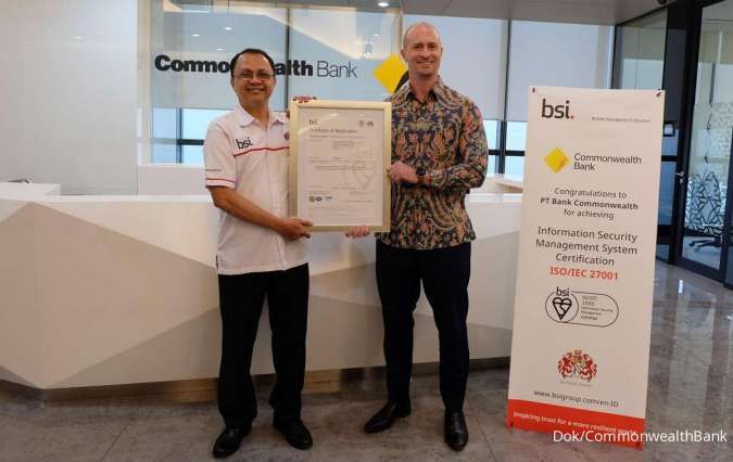 Tingkatkan Keamanan Siber, Bank Commonwealth Kantongi Sertifikat ISO 27001