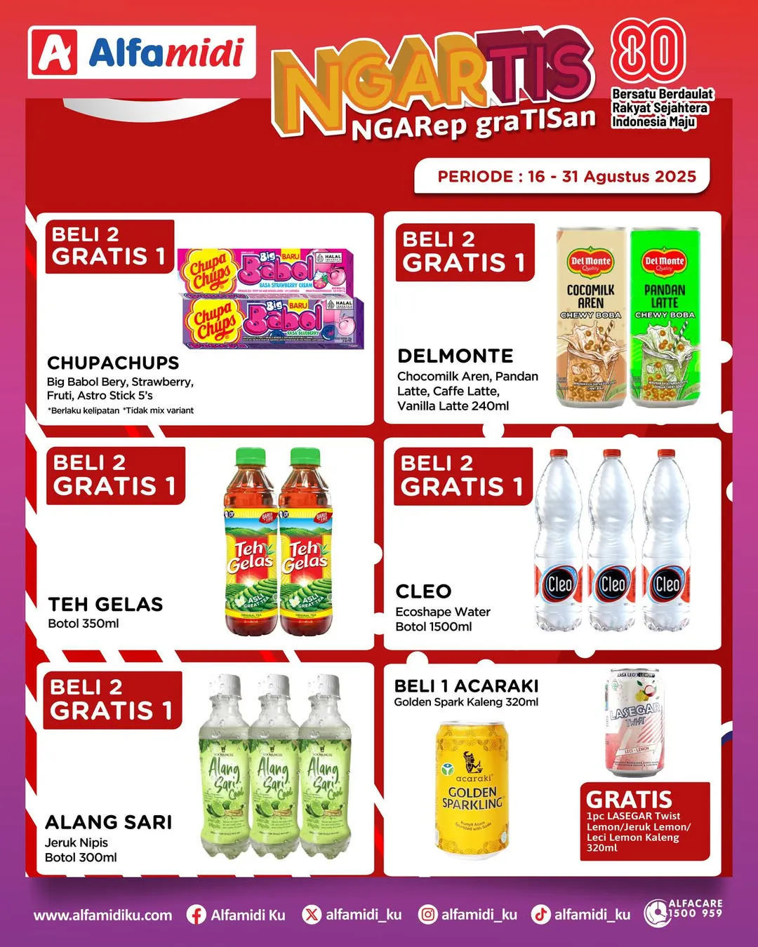 Promo Alfamidi Ngartis (Ngarep Gratisan) Periode 16-31 Agustus 2025