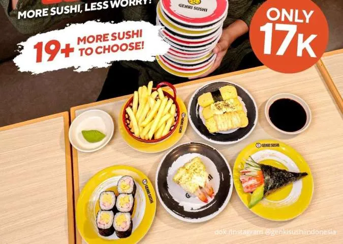  Promo Genki Sushi Serba Rp 17.000 dengan 19 Menu Pilihan, Cek Outletnya