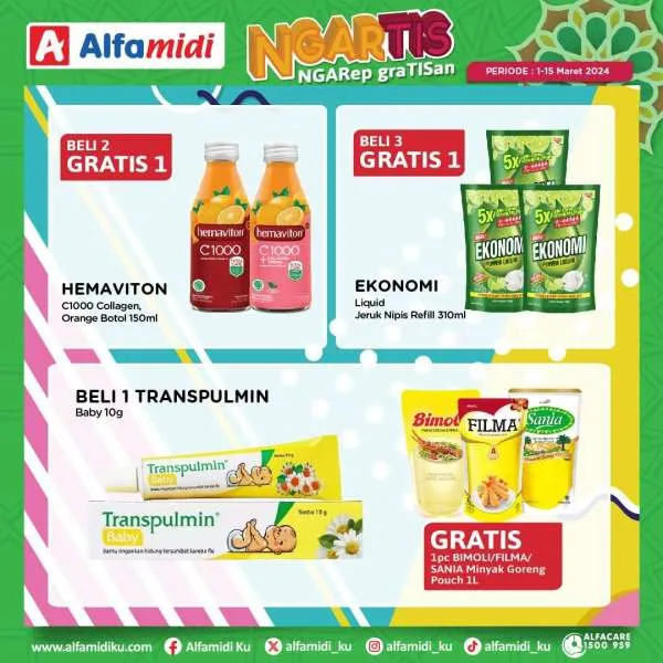 Promo Alfamidi Ngartis (Ngarep Gratisan) Periode 1-15 Maret 2024