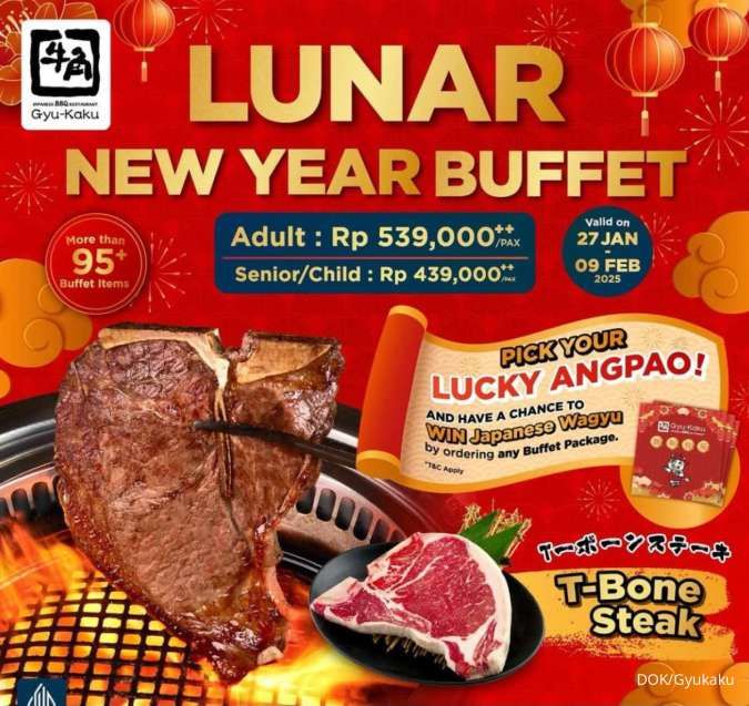 Promo Gyukaku Diskon 25% dan Lucky Angpao Hingga 2 Februari