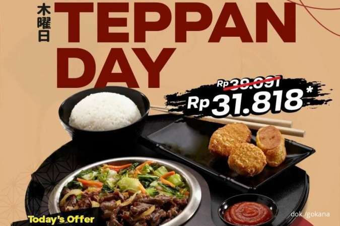Promo Gokana 14 Juli 2022, Paket Teppan Beef Teriyaki Diskon Jadi Rp 31.818