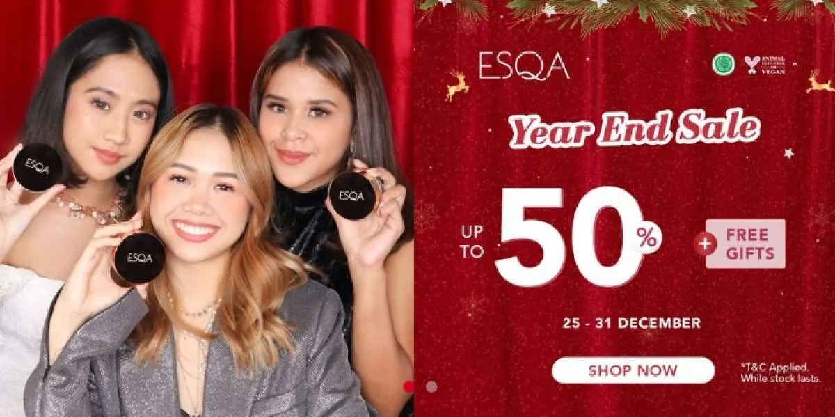 Promo Makeup ESQA Year End Sale, Diskon Spesial Akhir Tahun hingga 50%