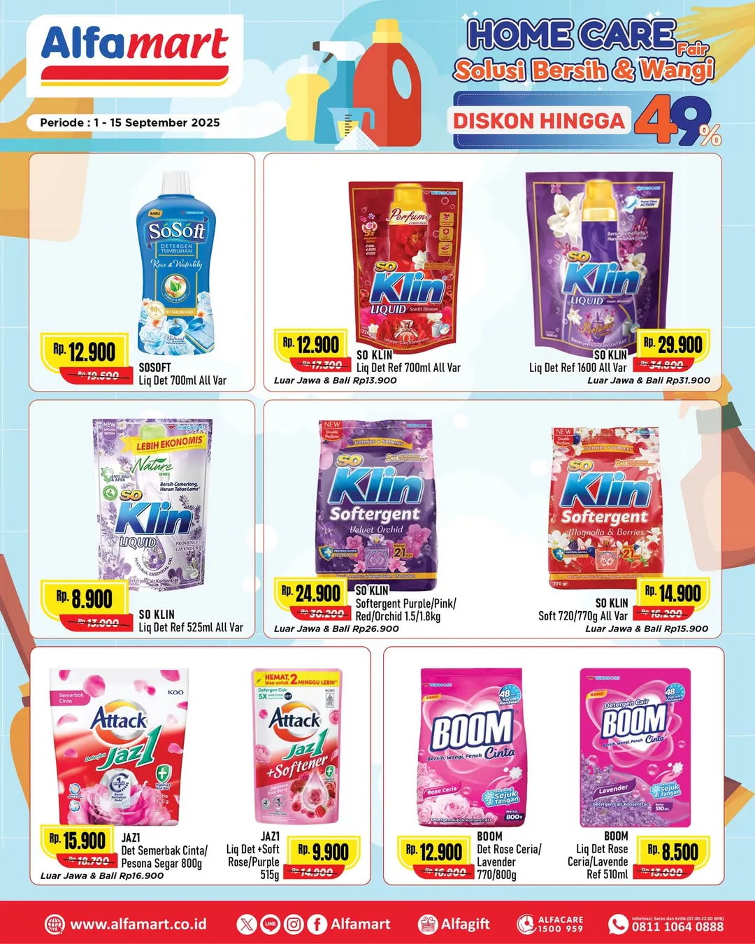 Promo Alfamart Home Care Fair Diskon s/d 49% Periode 1-15 September 2025